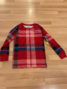 Soma Kids Red Plaid Long-Sleeve Top